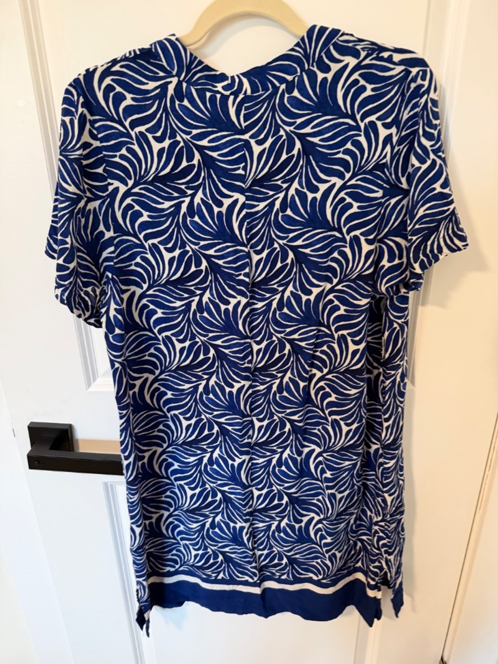 Caftan, Tunic Dress, Blue Pattern, Size Small - Picture 3 of 6